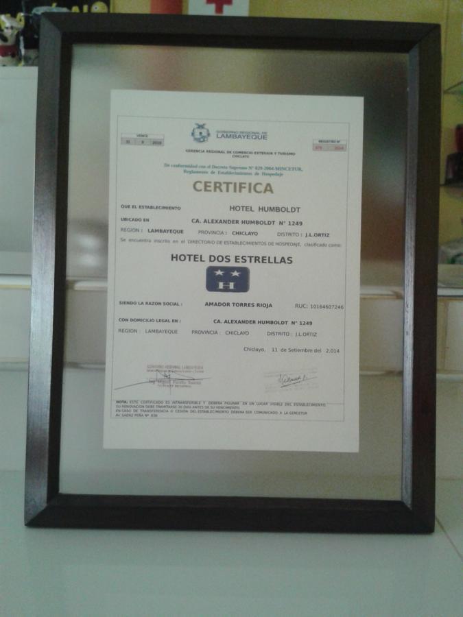 Hotel Humboldt Chiclayo Ngoại thất bức ảnh